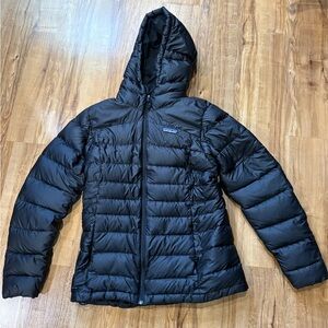 Patagonia Black Hooded Down Puffer Jacket
